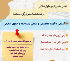 کارگاه " آشنائی با آینده تحصیلی و شغلی رشته فقه و حقوق اسلامی"